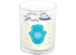 Something Different - Candela Di Cristallo "Mano Di Hamsa"", Rosa Bianca SD10475 (Taglia Unica) (Blu)"