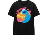 Sesame Street - Maglietta "Sweet Hugs"" Da Donna, San Valentino TV21276 (Xxl) (Nero)"