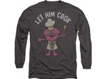 Sesame Street - Maglietta "Let Him Cook"" Per Uomo/Donna Unisex, Manica Lunga TV21283 (S) (Charcoal)"