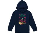 Disney - Maglione Con Cappuccio Per Bambini, Disegno Natalizio TV22267 (116) (Marina)