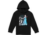 Frozen - Felpa Con Cappuccio "Bright Like Elsa"" Per Bambini, 9° Compleanno TV22519 (116) (Nero)"
