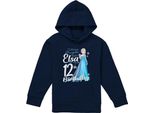 Frozen - Felpa Con Cappuccio "Bright Like Elsa"" Per Bambini, 9° Compleanno TV22519 (116) (Navy)"