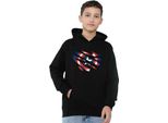 Capitan America - Felpa Con Cappuccio Per Bambini, Pullover TV22657 (116) (Navy)