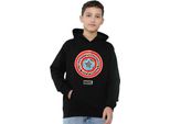Captain America - Felpa Con Cappuccio "Shield"" Per Bambini, Pullover TV22677 (128) (Navy)"