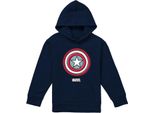 Capitan America - Felpa Con Cappuccio "Ziptone"" Per Bambini TV22704 (128) (Marina)"