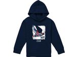Capitan America - Felpa Con Cappuccio Per Bambini, Pullover TV22701 (128) (Navy)
