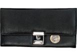 Alassio KellnerböRse, Aus Nappa-Leder, Schwarz 6 ScheinfäCher, MüNzfach, ReißVerschlussfach (42080)