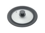 Metaltex Pannendeksel 16-20 Cm Glas/Silicone/Zwart