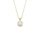 Kette Mit AnhäNger Luigi Merano "Mit Einer SüßWasser Zuchtperle, Gold 375", Gold, Halsketten, Damen, 45Cm, Gelbgold 375