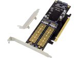 Inline Pcie Karte X16 Zu 2X M.2 1X Msata (76660T)