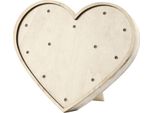 Cuore Di Legno Chiaro, Cuore, H 21 Cm, L 23,5 Cm, Compensato, 1 Pezzo, Profondità 3,5 Cm