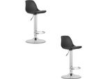 Hoga Hocker - Nero / Base Cromata X 2