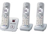 Panasonic KX-TG6823 - Telefono Cordless - Segreteria Telefonica Con Id Chiamante - Dect - Argento Perlato + 2 Portatili Supplementari