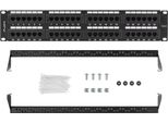Lanberg Patchpanel 48-Port 2U 19" Cat. 6 Utp Schwarz (PPU6-2048-B)"