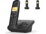 Gigaset A270A, Telefono Analogico/Dect, Cornetta Wireless, Vivavoce, 80 Voci, Id Chiamante, Nero