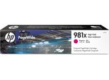 Original Hp Pagewide Enterprise Color Flow Mfp 586 Dn (L0R10A / 981X) Druckerpatrone Magenta