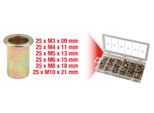 Ks Tools Sortiment Gewindenieten, Stahl, M3X9Mm-M10X21Mm, 150-Tlg. (970.0610)