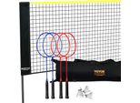 Rete Da Badminton Vevor, Rete Da Pallavolo Regolabile In Altezza, Rete Da Pickleball Pieghevole 606 X 155 X 103 Cm, Set Di Reti Da Tennis Con Pali, Supporto, Borsa, Racchette, Volani In Nylon, Set Di Reti Da Badminton