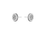 Paar Ohrstecker Tommy Hilfiger "Schmuck Edelstahl Ohrschmuck Ohrringe Crystal", Silber (Edelstahlfarben, Kristallweiß, Kristallweiß), Ohrringe, Damen, 10Mm, Edelstahl, Mit Glasstein