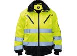 Korntex Kxpj | Giacca Da Pilota, Giacca Da Pilota Quattro In Uno - Colore: Giallo Segnale - Taglia: Xs