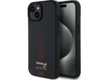 Red Bull Rbhmp15S24Cfgsmk Iphone 15 6.1" Custodia Rigida Nera/Nera In Fibra Di Carbonio Power Bar Magsafe"