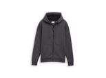 Tom Tailor Herren Basic Hoodie Sweatjacke, Schwarz, Uni, Gr. L