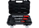 Set Di Cricchetti Reversibili | Estensibili | Uscita A Comando Quadro Esterno 6,3 Mm (1/4") - 10 Mm (3/8"") - 12,5 Mm (1/2"") | 3 Pz."