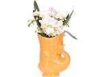 Orchidee Colibrì Orchidea Bianca Nazaré + Vaso Per Pesci Arancione - Misura Del Vaso 9Cm