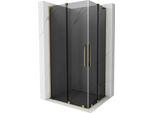 Mexen Velar L Cabina Doccia Duo Scorrevole 90 X 80 Cm, Grafite, Oro - 871-090-080-02-43-50