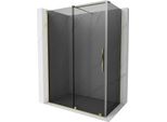 Mexen Velar Cabina Doccia Scorrevole 140 X 80 Cm, Grafite, Oro - 871-140-080-41-50
