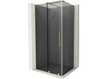 Mexen Velar Cabina Doccia Scorrevole 90 X 80 Cm, Grafite, Oro Spazzolato - 871-090-080-41-55