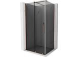 Mexen Velar Cabina Doccia Scorrevole 100 X 120 Cm, Grafite, Oro Rosa - 871-100-120-41-60