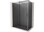Mexen Velar Box Doccia Scorrevole 160 X 85 Cm, Grafite, Oro Rosa - 871-160-085-41-60