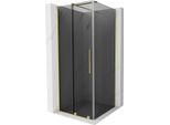 Mexen Velar Cabina Doccia Scorrevole 90 X 90 Cm, Grafite, Oro Spazzolato - 871-090-090-41-55