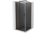 Mexen Velar Cabina Doccia Scorrevole 110 X 110 Cm, Grafite, Oro Rosa - 871-110-110-41-60