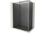 Mexen Velar Cabina Doccia Scorrevole 160 X 85 Cm, Grafite, Oro Spazzolato - 871-160-085-41-55