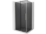 Mexen Velar Cabina Doccia Scorrevole 90 X 75 Cm, Grafite, Nichel Spazzolato - 871-090-075-41-97