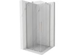 Mexen Velar Duo Cabina Doccia Scorrevole 100 X 100 Cm, Trasparente, Nichel Spazzolato - 871-100-100-02-97