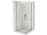 Mexen Velar Duo Cabina Doccia Scorrevole 90 X 90 Cm, Gelo, Oro - 871-090-090-32-50