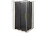 Mexen Velar Duo Cabina Doccia Scorrevole 90 X 80 Cm, Grafite, Oro Spazzolato - 871-090-080-42-55