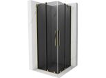 Mexen Velar Duo Cabina Doccia Scorrevole 90 X 90 Cm, Grafite, Oro - 871-090-090-42-50