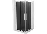 Mexen Velar Duo Cabina Doccia Scorrevole 80 X 80 Cm, Grafite, Bianco - 871-080-080-42-20