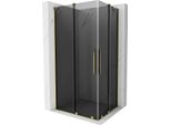 Mexen Velar Duo Cabina Doccia Scorrevole 90 X 80 Cm, Grafite, Oro - 871-090-080-42-50
