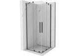 Mexen Velar Duo Cabina Doccia Scorrevole 80 X 80 Cm, Trasparente, Gun Metal - 871-080-080-02-95
