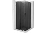 Mexen Velar Duo Cabina Doccia Scorrevole 80 X 80 Cm, Grafite, Cromo - 871-080-080-42-01
