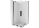 Mexen Velar Duo Cabina Doccia Scorrevole 80 X 80 Cm, Brina, Gun Metal - 871-080-080-32-95