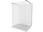 Mexen Kioto Parete Doccia Autoportante 120 X 200 Cm, Strisce 8 Mm, Nero - 800-120-002-70-09