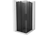 Mexen Velar Duo Cabina Doccia Scorrevole 80 X 80 Cm, Grafite, Nero - 871-080-080-42-70