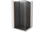 Mexen Velar Duo Cabina Doccia Scorrevole 100 X 90 Cm, Grafite, Rame Spazzolato - 871-100-090-42-65