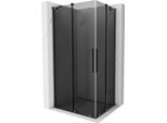 Mexen Velar Duo Cabina Doccia Scorrevole 100 X 90 Cm, Grafite, Grigio Canna Di Fucile Spazzolato - 871-100-090-42-66